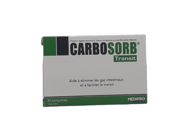 CARBOSORB TRANSIT BOITE DE 30 COMPRIMES