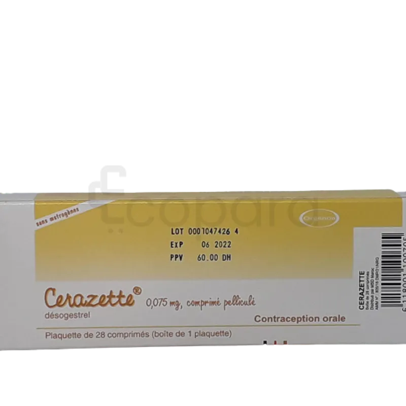 CERAZETTE 0.075MG BOITE DE 28 PILULES