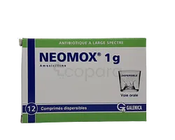 NEOMOX 1G BOITE DE 12 COMPRIMES DISPERSIBLES