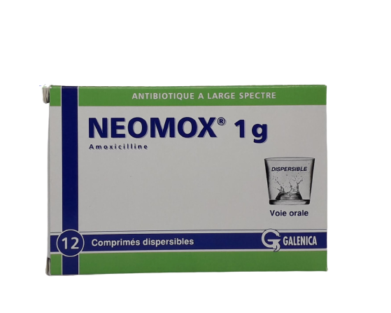 NEOMOX 1G BOITE DE 12 COMPRIMES DISPERSIBLES