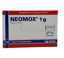 NEOMOX 1G BOITE DE 14 COMPRIMES DISPERSIBLES
