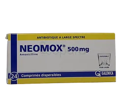 NEOMOX 500MG BOITE DE 24 COMPRIMES DISPERSIBLES