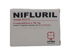 NIFLURIL 700MG ADULTES BOITE DE 8 SUPPOSITOIRES REFERENCE 900885