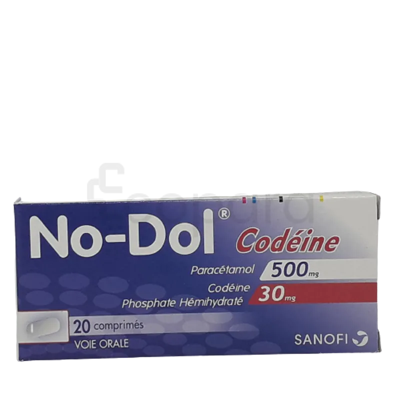 NODOL CODEINE 500MG 30MG BOITE DE 20 COMPRIMES