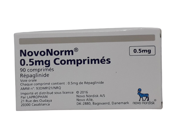 NOVONORM 0.5MG BOITE DE 90 COMPRIMES MV REFERENCE 1100008
