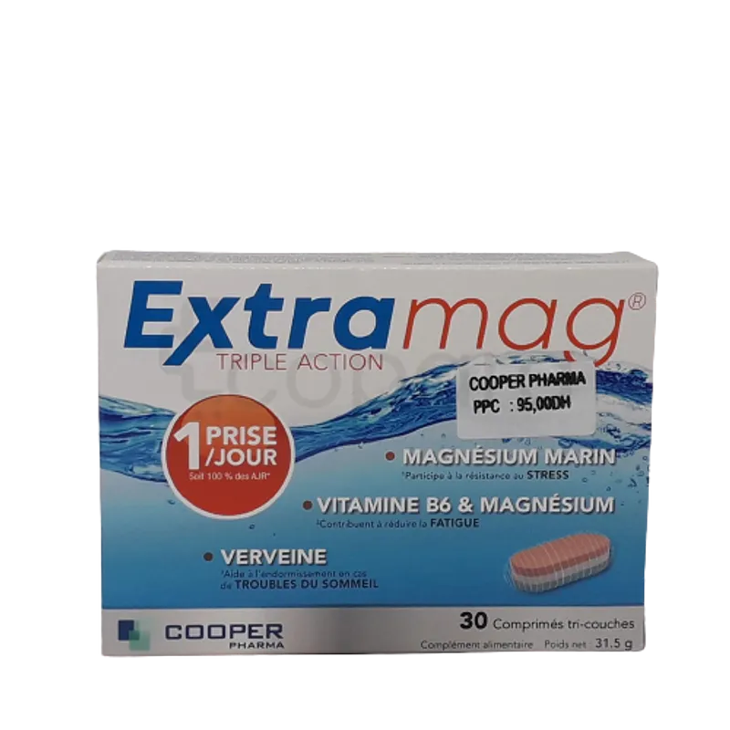 EXTRAMAG BOITE DE 30 COMPRIMES SECABLES