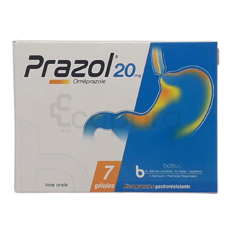 PRAZOL 20MG BOITE DE 7 GELULES