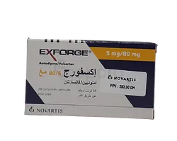 EXFORGE 5MG/80MG BOITE DE 28 COMPRIMES
