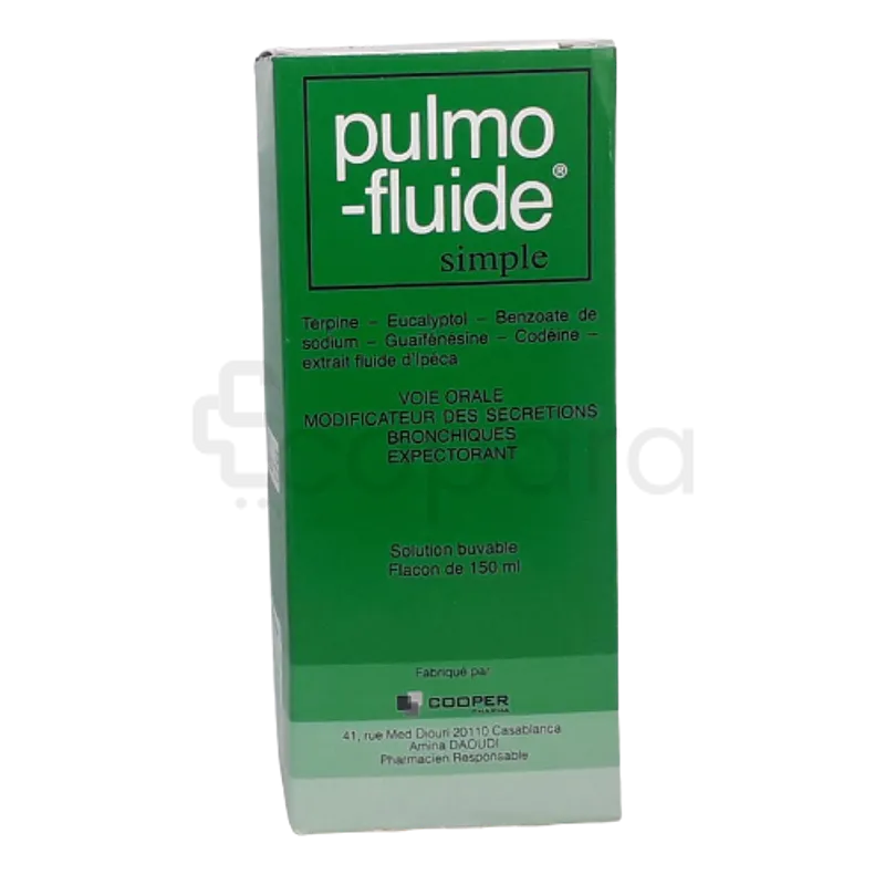 PULMOFLUIDE ADULTES SIMPLE SIROP 150ML