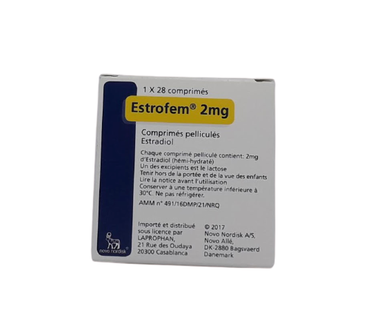 ESTROFEM 2MG BOITE DE 28 COMPRIMES REFERENCE 1100372