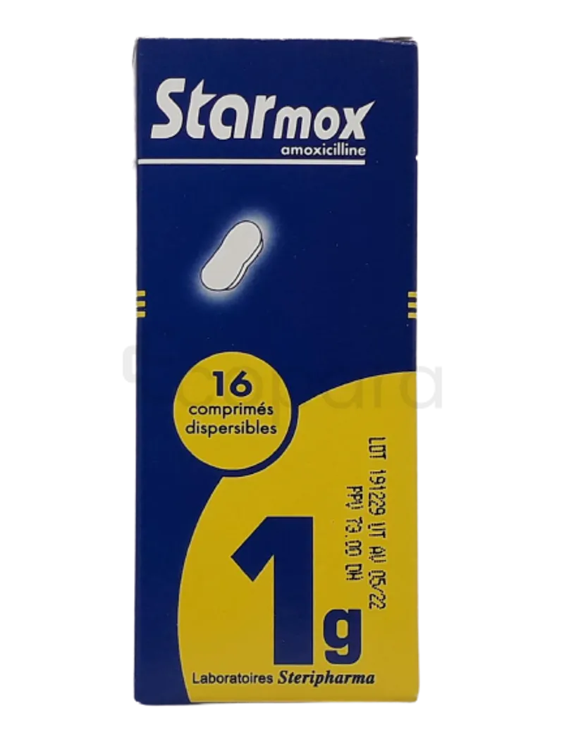 STARMOX 1G BOITE DE 16 COMPRIMES DISPERSIBLES GM