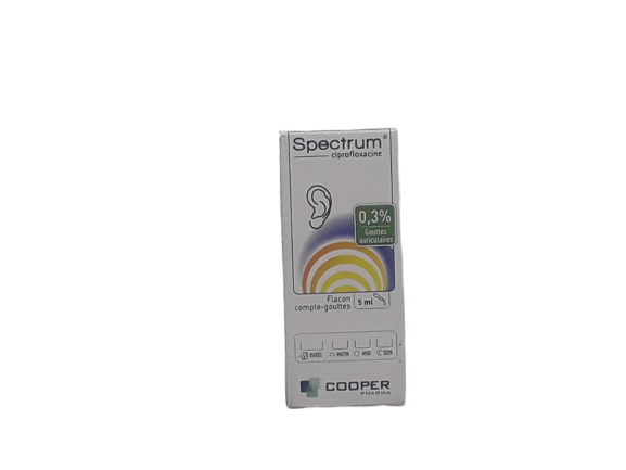 SPECTRUM 0.3% 5ML GOUTTES AURICULAIRES