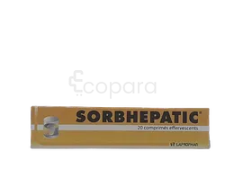 SORBHEPATIC 1.5/0.05G BOITE DE 20 COMPRIMES EFFERVECENTS