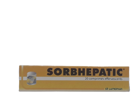 SORBHEPATIC 1.5/0.05G BOITE DE 20 COMPRIMES EFFERVECENTS