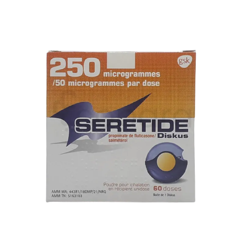 SERETIDE 250µG/50µG DISKUS 60 DOSES AEROSOL MR