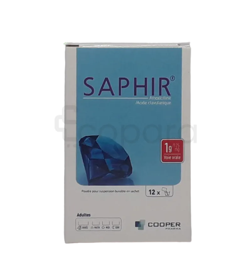 SAPHIR 1G/125MG BOITE DE 12 SACHETS