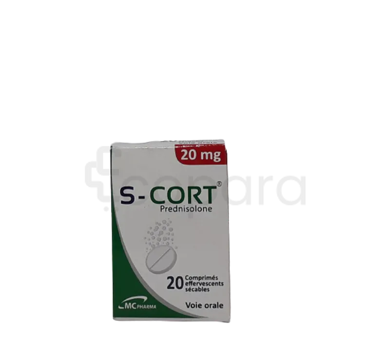 S CORT 20MG BOITE DE 20 COMPRIMES EFFERVESCENTS