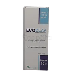 ECOCLAV 100MG/12.5MG ENFANT SIROP 60ML