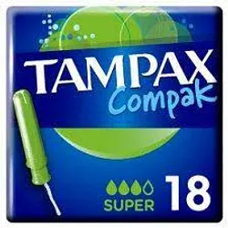 TAMPAX COMPAX COMPAK SUPER BOITE DE 18