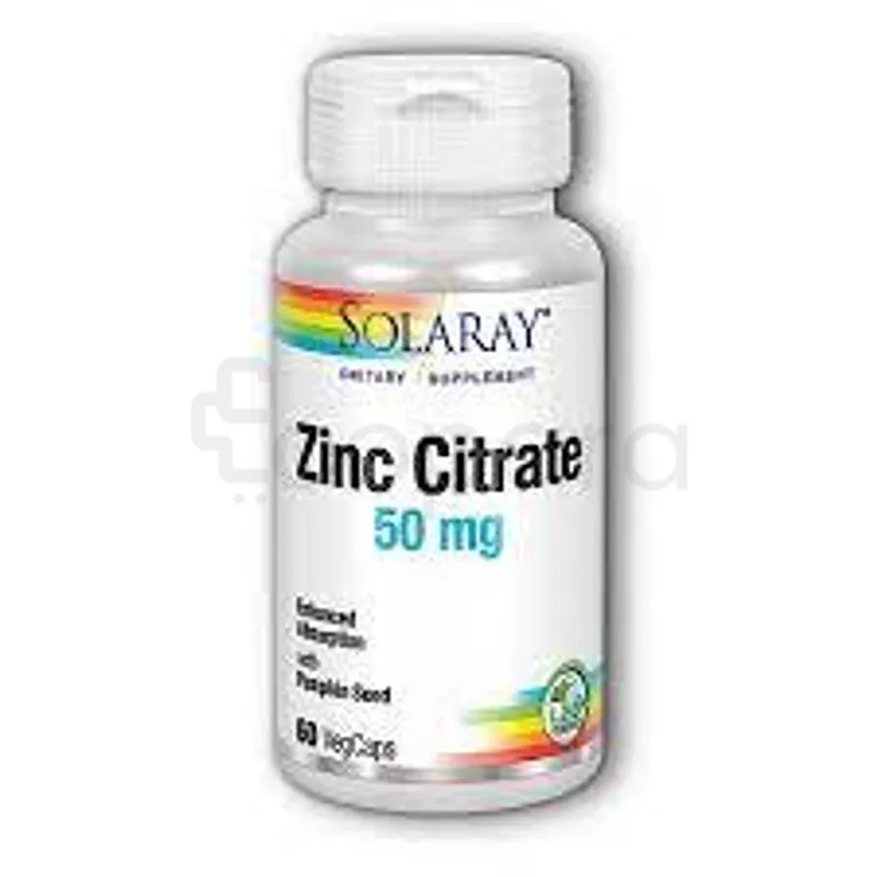 SOLARAY ZINC CITRATE 50MG BOITE DE 60 COMPRIMES