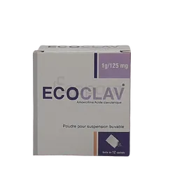 ECOCLAV 1G/125MG BOITE DE 12 SACHETS