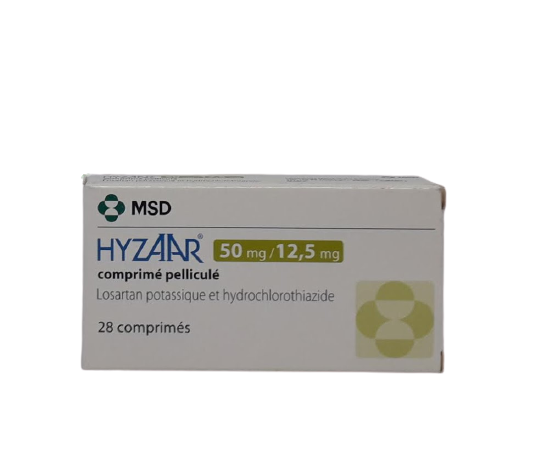 HYZAAR 50MG/12.5MG BOITE DE 28 COMPRIMES MV