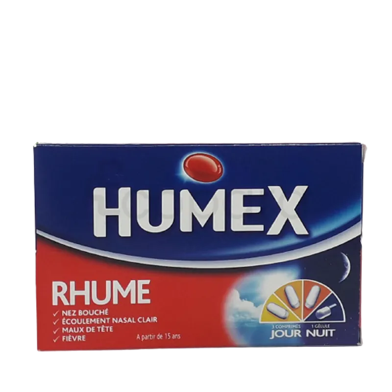 HUMEX RHUME JOUR ET NUIT BOITE DE 12 COMPRIMES + 4 GELULES