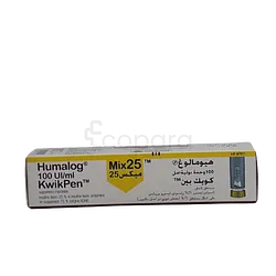 HUMALOG KWIKPEN MIX 25 PEN 100UI/ML INJECTABLE