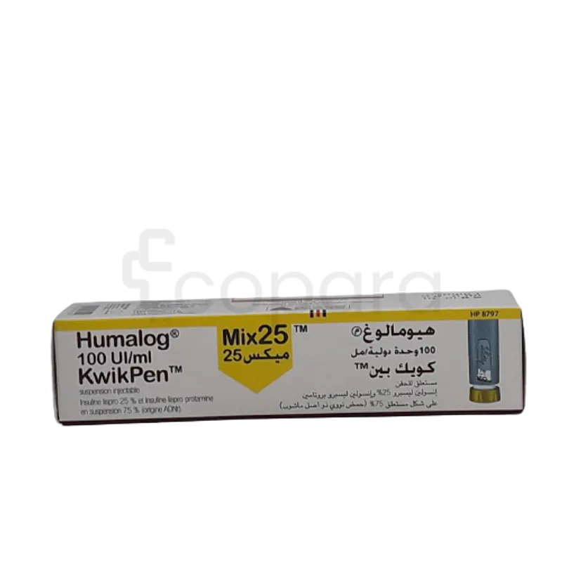 HUMALOG KWIKPEN MIX 25 PEN 100UI/ML INJECTABLE