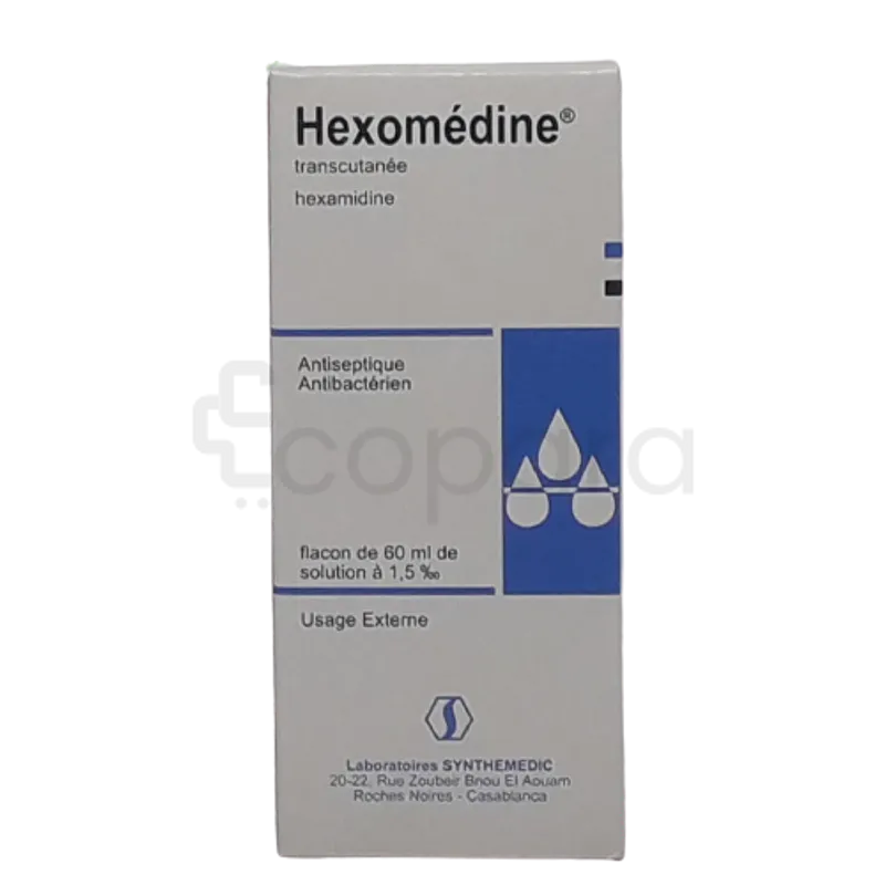 HEXOMEDINE TRANSCUTANEE 0.15% 60ML USAGE EXTERNE
