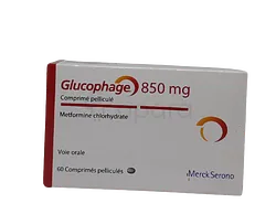 GLUCOPHAGE 850MG BOITE DE 60 COMPRIMES GM