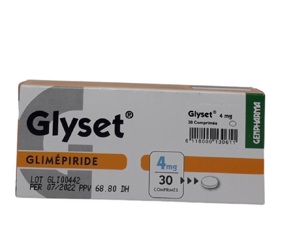 GLYSET 4MG BOITE DE 30 COMPRIMES