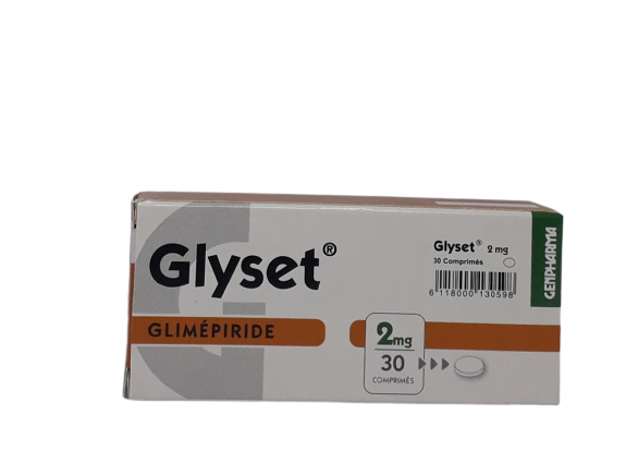 GLYSET 2MG BOITE DE 30 COMPRIMES