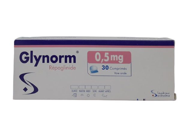 GLYNORM 0.5MG BOITE DE 30 COMPRIMES