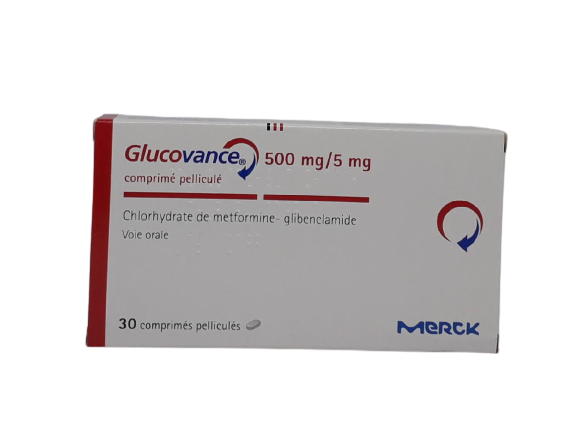 GLUCOVANCE 500MG/5MG BOITE DE 30 COMPRIMES REFERENCE 1100362