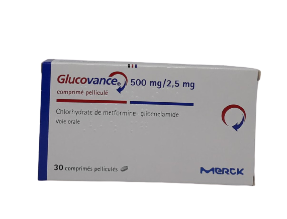 GLUCOVANCE 500MG/2.5MG BOITE DE 30 COMPRIMES REFERENCE 1100361
