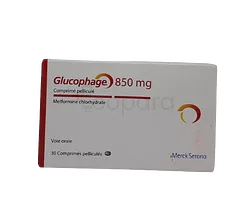 GLUCOPHAGE 850MG BOITE DE 30 COMPRIMES PM