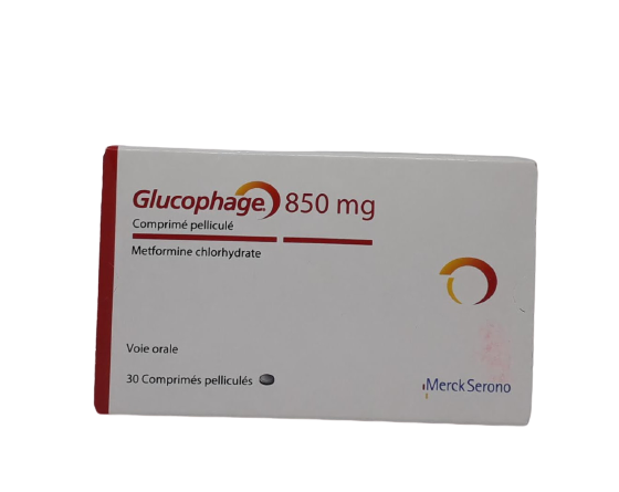 GLUCOPHAGE 850MG BOITE DE 30 COMPRIMES PM