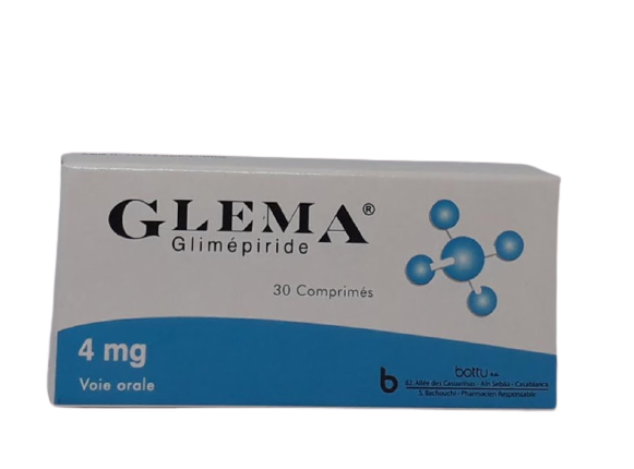 GLEMA 4MG BOITE DE 30 COMPRIMES