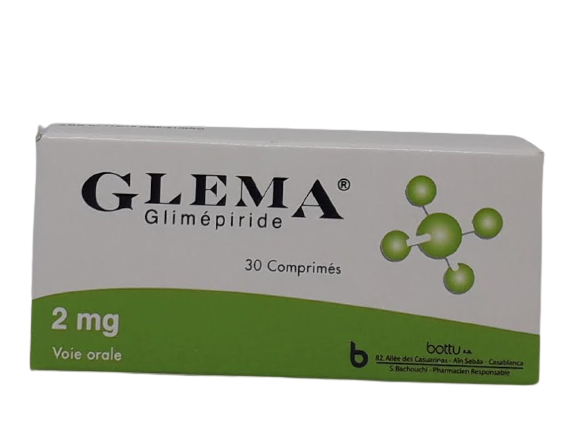 GLEMA 2MG BOITE DE 30 COMPRIMES