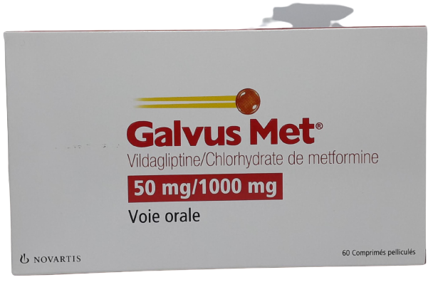 GALVUS MET 50MG/1000MG BOITE DE 60 COMPRIMES