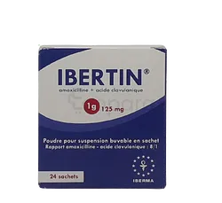 IBERTIN 1G/125MG BOITE DE 24 SACHETS