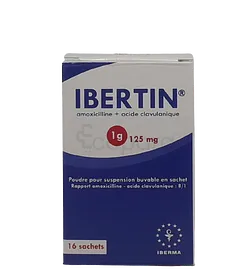IBERTIN 1G/125MG BOITE DE 16 SACHETS