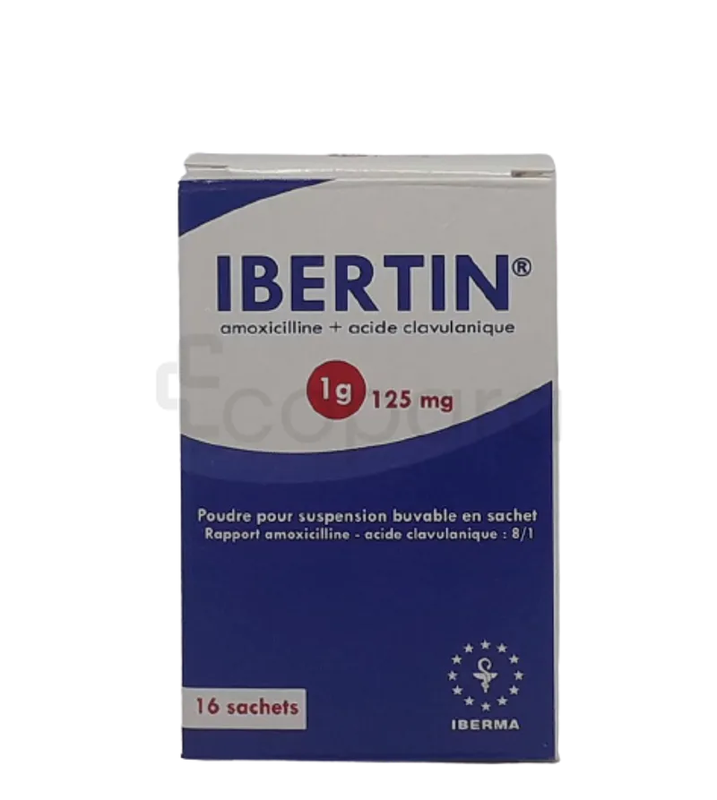 IBERTIN 1G/125MG BOITE DE 16 SACHETS