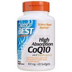 DOCTOR'S BEST HIGH ABSORPTION COQ10 100MG BOITE DE 120 CAPSULES