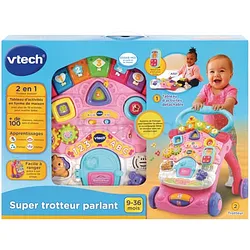 VTECH SUPER TROTTEUR PARLANT 2 EN 1 ROSE