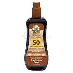 AUSTRALIAN GOLD SPRAY GEL WITH BRONZER SPF50 237ML