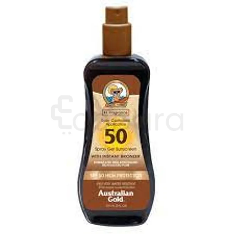 AUSTRALIAN GOLD SPRAY GEL WITH BRONZER SPF50 237ML