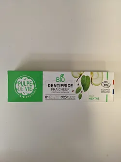 PULPE DE VIE BIO DENTIFRICE FRAICHEUR GOUT MENTHE 75ML