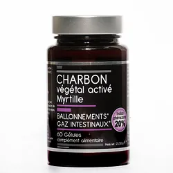 NUTRIVIE CHARBON VEGETAL ACTIVE MYRTILLE BOITE DE 60 GELULES